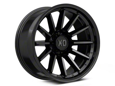 XD XD855 Gloss Black Machined with Gray Tint 6-Lug Wheel; 20x10; -18mm Offset (04-15 Titan)