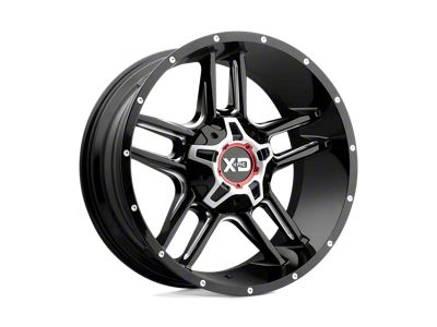 XD Clamp Gloss Black Milled 6-Lug Wheel; 20x9; 18mm Offset (05-21 Frontier)