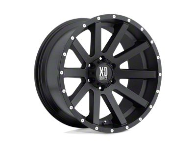 XD Heist Satin Black 6-Lug Wheel; 20x9; 30mm Offset (05-21 Frontier)