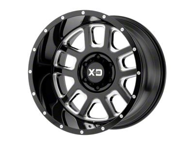 XD Delta Gloss Black Milled 6-Lug Wheel; 20x12; -44mm Offset (05-15 Tacoma)