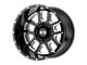 XD Delta Gloss Black Milled 6-Lug Wheel; 20x12; -44mm Offset (05-15 Tacoma)