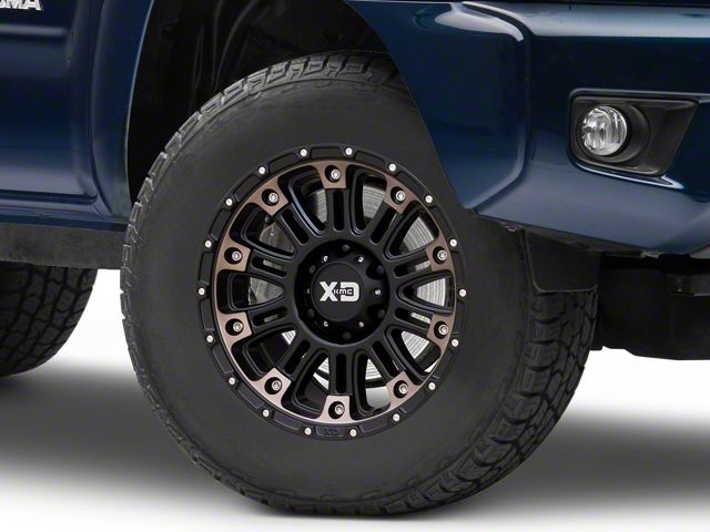 XD Hoss II Satin Black Machined with Dark Tint 6-Lug Wheel; 17x9; 18mm Offset (05-15 Tacoma)