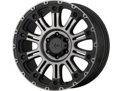 XD Hoss II Satin Black Machined Gray Tint 6-Lug Wheel; 18x9; 18mm Offset (05-15 Tacoma)