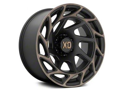 XD Onslaught Satin Black with Bronze Tint 6-Lug Wheel; 22x12; -44mm Offset (05-15 Tacoma)