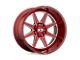 XD Pike Brushed Red with Milled Accent 6-Lug Wheel; 20x10; -18mm Offset (05-15 Tacoma)