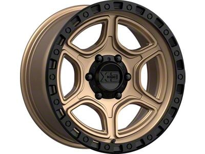 XD Portal Satin Bronze with Satin Black Lip 6-Lug Wheel; 17x9; -12mm Offset (05-15 Tacoma)