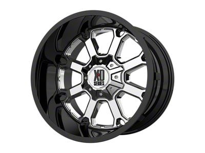 XD Buck 25 PVD Chrome Center with Gloss Black Lip 5-Lug Wheel; 20x9; 0mm Offset (07-13 Tundra)