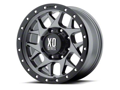 XD Bully Matte Gray with Black Ring 6-Lug Wheel; 18x9; -12mm Offset (10-24 4Runner)