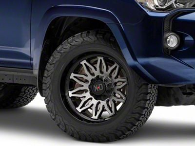 XD Gunner Gloss Black Machined with Gray Tint 6-Lug Wheel; 20x10; -18mm Offset (10-24 4Runner)