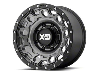 XD Holeshot Matte Gray with Black Reinforcing Ring 6-Lug Wheel; 18x9; 18mm Offset (10-24 4Runner)