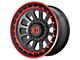 XD Omega Satin Black Machined Lip Red Tint 6-Lug Wheel; 20x10; -18mm Offset (10-24 4Runner)