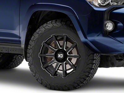 XD Outbreak Gloss Black Milled 6-Lug Wheel; 18x9; 12mm Offset (10-24 4Runner)