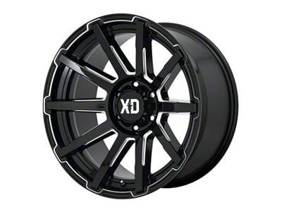 XD Outbreak Gloss Black Milled 6-Lug Wheel; 17x9; 30mm Offset (10-24 4Runner)