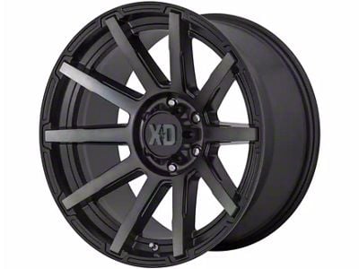 XD Outbreak Satin Black with Gray Tint 6-Lug Wheel; 17x9; 30mm Offset (10-24 4Runner)