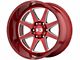 XD Pike Brushed Red Milled 6-Lug Wheel; 20x9; 0mm Offset (10-24 4Runner)