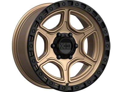 XD Portal Satin Bronze with Satin Black Lip 6-Lug Wheel; 17x8.5; 18mm Offset (10-24 4Runner)