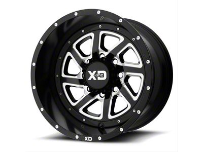 XD Recoil Satin Black Milled with Reversible Ring 6-Lug Wheel; 17x9; -12mm Offset (10-24 4Runner)