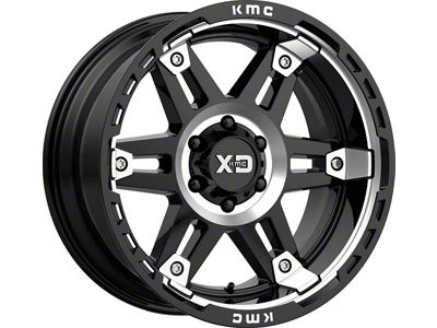 XD Spy II Gloss Black Machined 6-Lug Wheel; 17x9; -12mm Offset (10-24 4Runner)