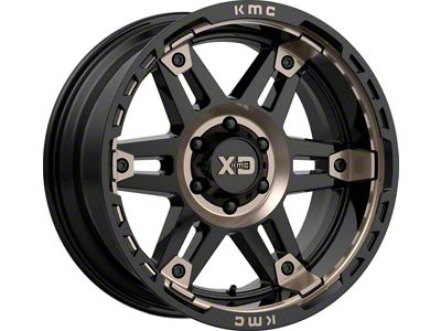 XD Spy II Satin Black with Dark Tint 6-Lug Wheel; 17x8; 18mm Offset (10-24 4Runner)