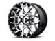 XD Chopstix Chrome Center with Gloss Black Milled Lip 6-Lug Wheel; 20x12; -44mm Offset (2024 Tacoma)