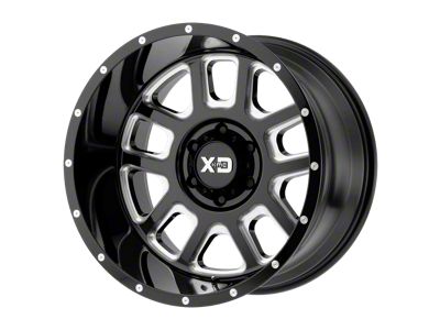 XD Delta Gloss Black Milled 6-Lug Wheel; 20x12; -44mm Offset (2024 Tacoma)
