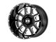 XD Delta Gloss Black Milled 6-Lug Wheel; 20x12; -44mm Offset (2024 Tacoma)