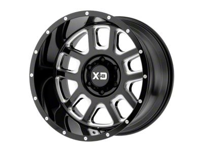 XD Delta Gloss Black Milled 6-Lug Wheel; 20x9; -12mm Offset (2024 Tacoma)