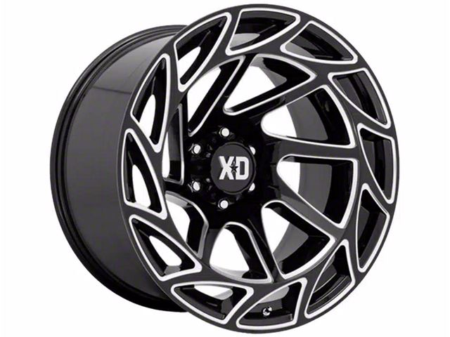 XD Onslaught Gloss Black Milled 6-Lug Wheel; 17x9; 0mm Offset (2024 Tacoma)