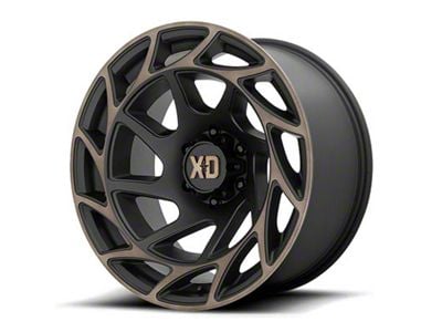 XD Onslaught Satin Black with Bronze Tint 6-Lug Wheel; 17x9; -12mm Offset (2024 Tacoma)