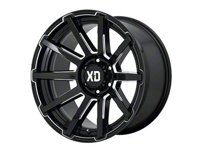 XD Outbreak Gloss Black Milled 6-Lug Wheel; 17x9; 30mm Offset (2024 Tacoma)