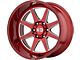 XD Pike Brushed Red Milled 6-Lug Wheel; 22x10; -18mm Offset (2024 Tacoma)