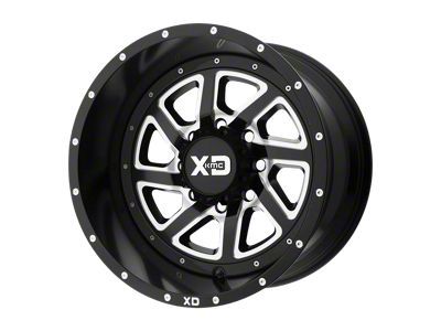 XD Recoil Satin Black Milled with Reversible Ring 6-Lug Wheel; 20x12; -44mm Offset (2024 Tacoma)