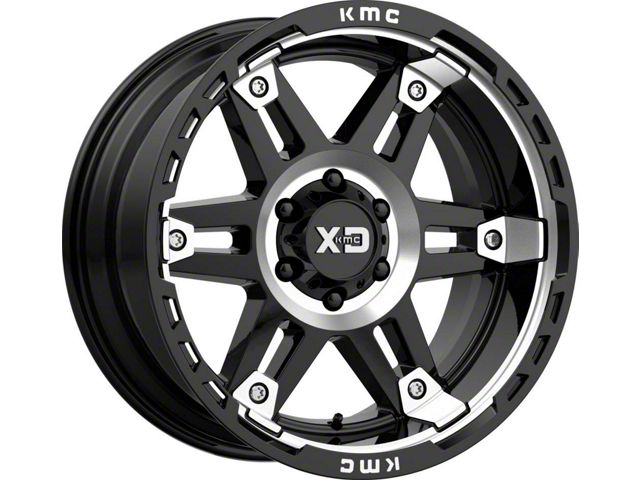 XD Spy II Gloss Black Machined 6-Lug Wheel; 17x8; 18mm Offset (2024 Tacoma)