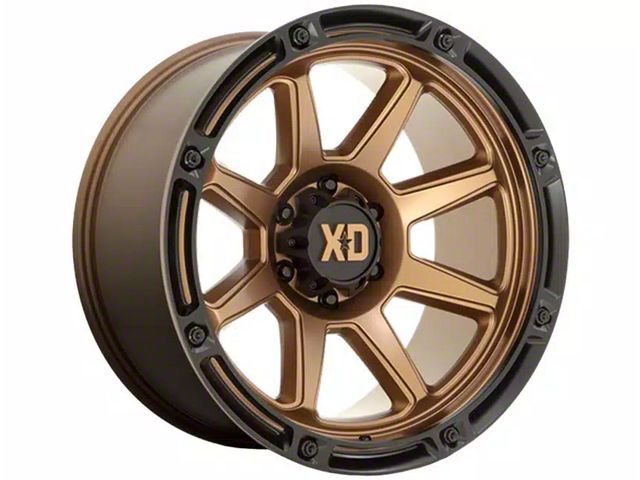 XD Titan Matte Bronze with Black Lip 6-Lug Wheel; 20x9; 18mm Offset (2024 Tacoma)