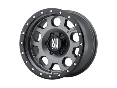 XD Enduro Pro Matte Gray with Black Reinforcing Ring 6-Lug Wheel; 18x9; 18mm Offset (10-24 4Runner)