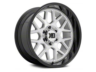 XD Grenade 2 Brushed Milled with Gloss Black Lip 6-Lug Wheel; 20x10; -18mm Offset (10-24 4Runner)