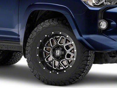 XD Grenade Satin Black Milled 6-Lug Wheel; 18x9; -12mm Offset (10-24 4Runner)