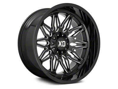 XD Gunner Gloss Black Milled 6-Lug Wheel; 20x10; -18mm Offset (03-09 4Runner)