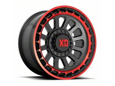 XD Omega Satin Black Machined with Red Tint 6-Lug Wheel; 17x9; 18mm Offset (03-09 4Runner)