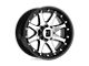 XD Addict Matte Black Machined 6-Lug Wheel; 17x9; -12mm Offset (22-24 Bronco Raptor)