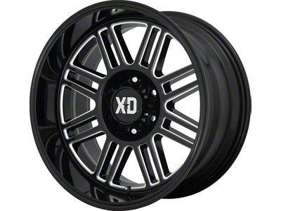 XD Cage Gloss Black Milled 6-Lug Wheel; 20x9; 18mm Offset (21-24 Bronco, Excluding Raptor)