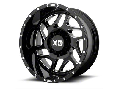 XD Fury Gloss Black Milled 6-Lug Wheel; 20x9; 0mm Offset (22-24 Bronco Raptor)