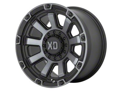 XD Gauntlet Satin Black with Gray Tint 6-Lug Wheel; 20x9; 0mm Offset (21-24 Bronco, Excluding Raptor)