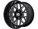 XD Grenade 2 Gloss Black Milled 6-Lug Wheel; 20x12; -44mm Offset (21-24 Bronco, Excluding Raptor)