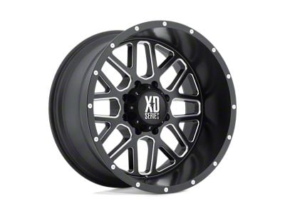 XD Grenade Satin Black Milled 6-Lug Wheel; 20x10; -24mm Offset (22-24 Bronco Raptor)