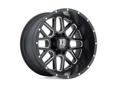 XD Grenade Satin Black Milled 6-Lug Wheel; 22x10; -24mm Offset (22-24 Bronco Raptor)