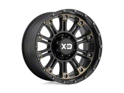 XD Hoss II Satin Black Machined Dark Tint 6-Lug Wheel; 17x9; 18mm Offset (22-24 Bronco Raptor)