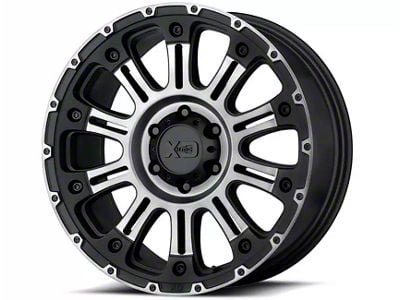 XD Hoss II Satin Black Machined with Gray Tint 6-Lug Wheel; 17x9; 18mm Offset (21-24 Bronco, Excluding Raptor)