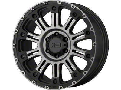 XD Hoss II Satin Black Machined Gray Tint 6-Lug Wheel; 18x9; 18mm Offset (21-24 Bronco, Excluding Raptor)