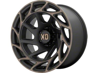 XD Onslaught Satin Black with Bronze Tint 6-Lug Wheel; 17x9; -12mm Offset (21-24 Bronco, Excluding Raptor)